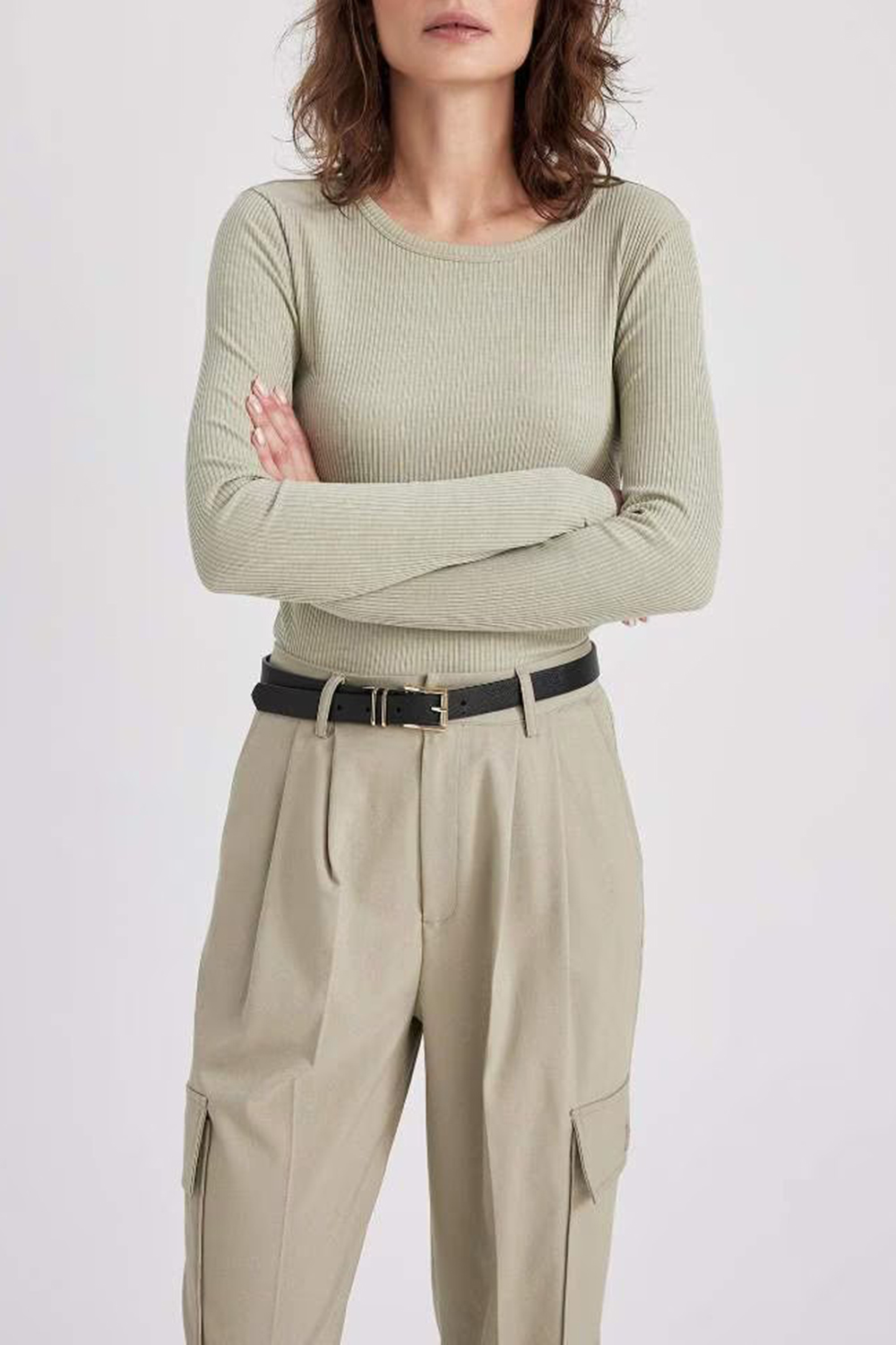 Soft Cotton Solid Long Sleeve Tee