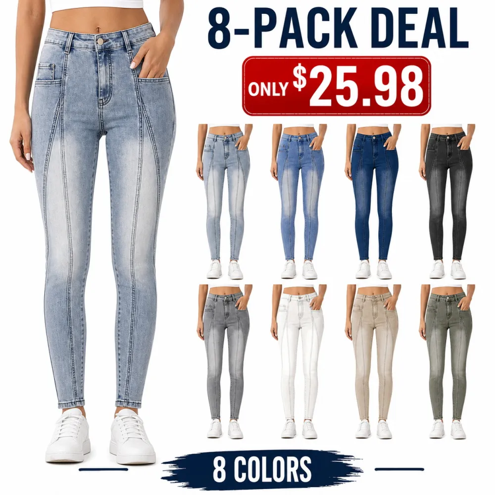 Women's Mid-Rise Stretch Skinny Jeans