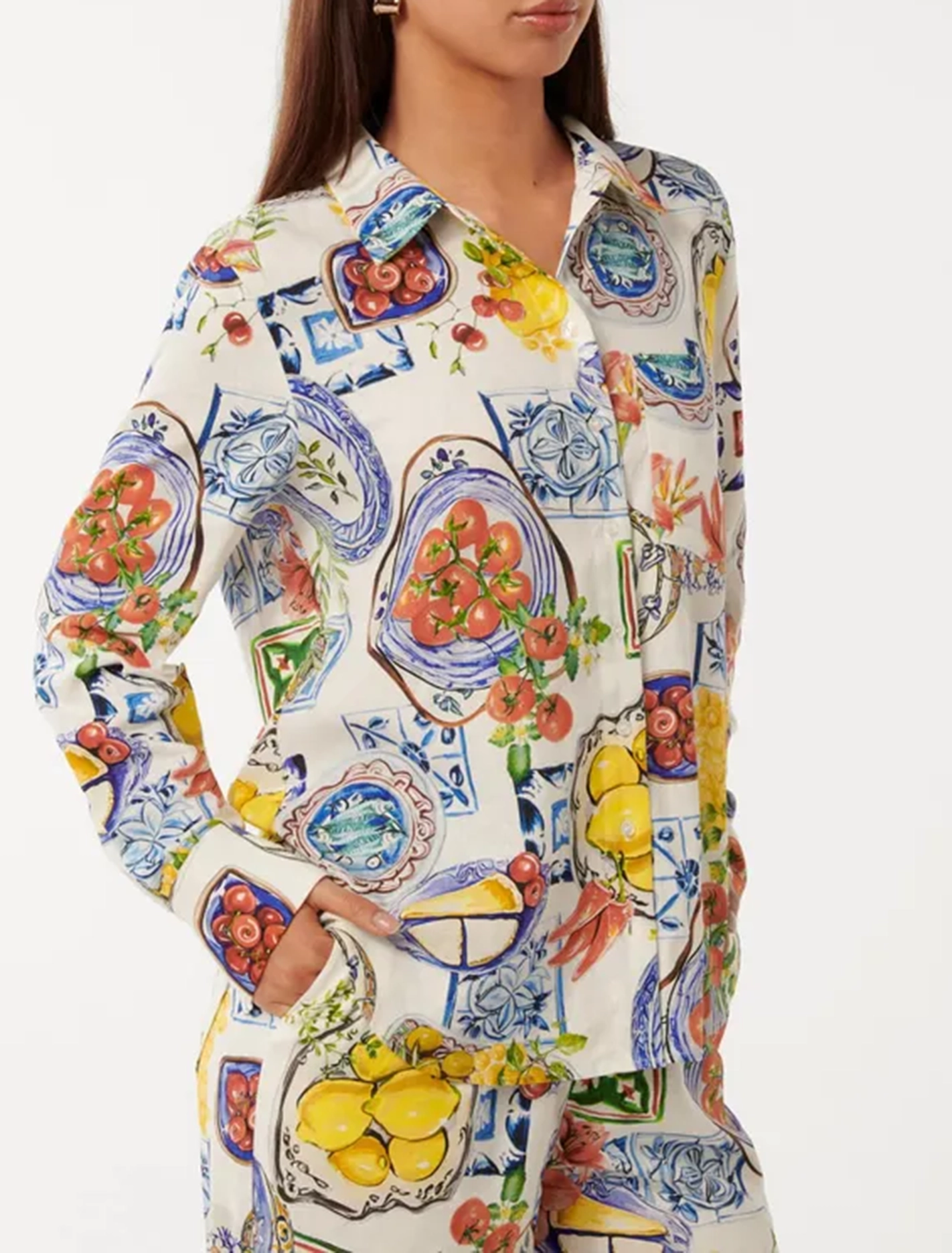 Colorful Oversized Linen Shirt