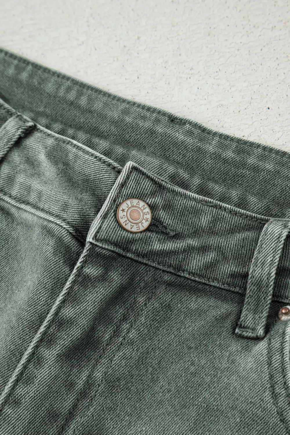 Washed Wide Leg Distressed Denim Jeans