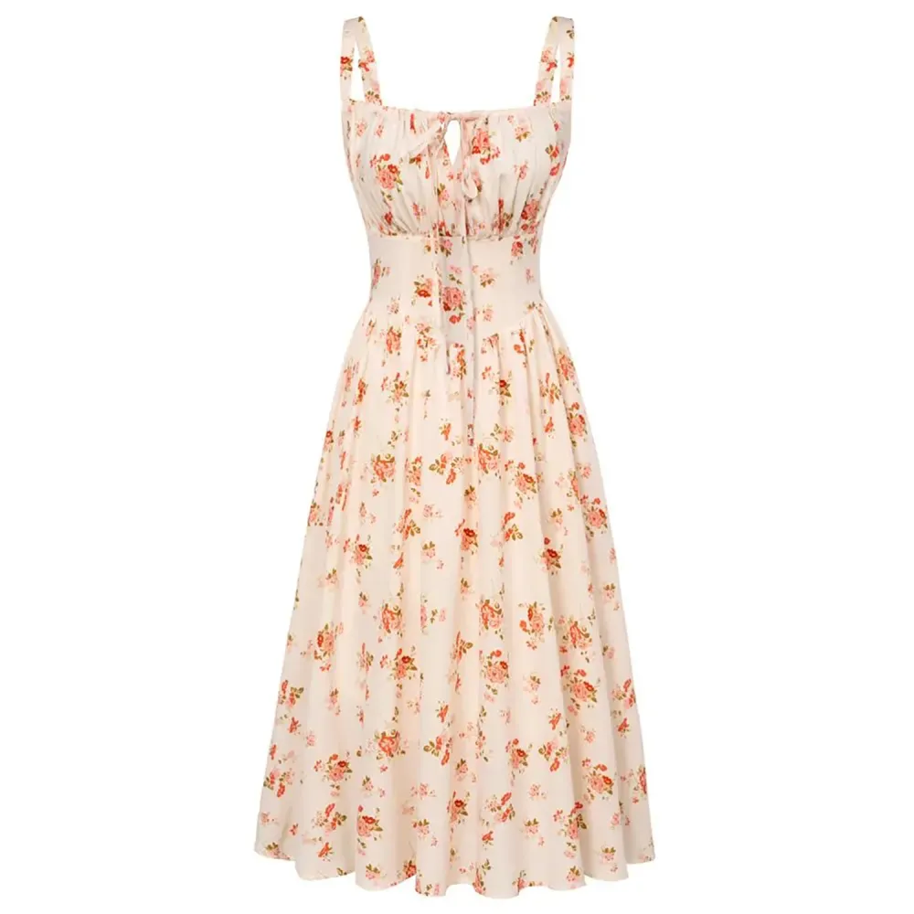 Women's Floral Corset Midi Sundress💞