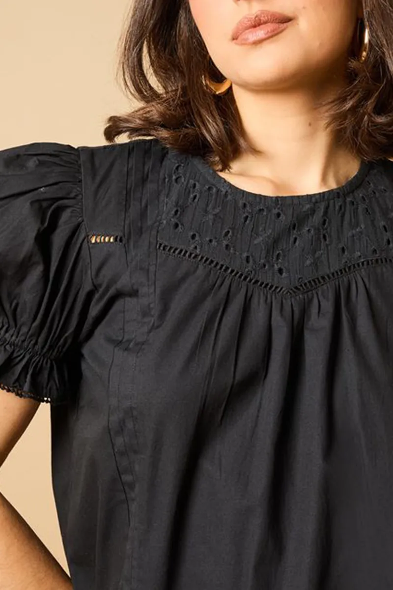 Casual Style Puff Sleeve Blouse