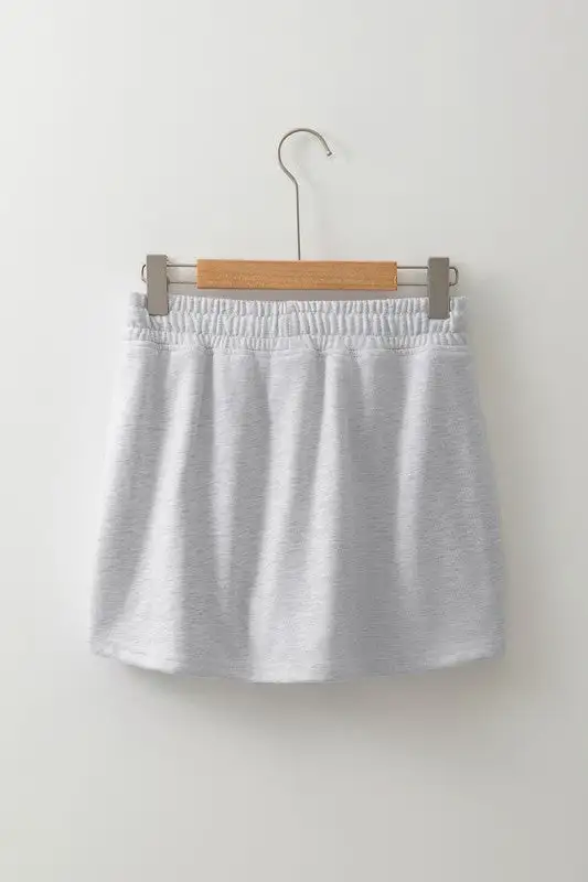 Drawstring Wrap Front Skort
