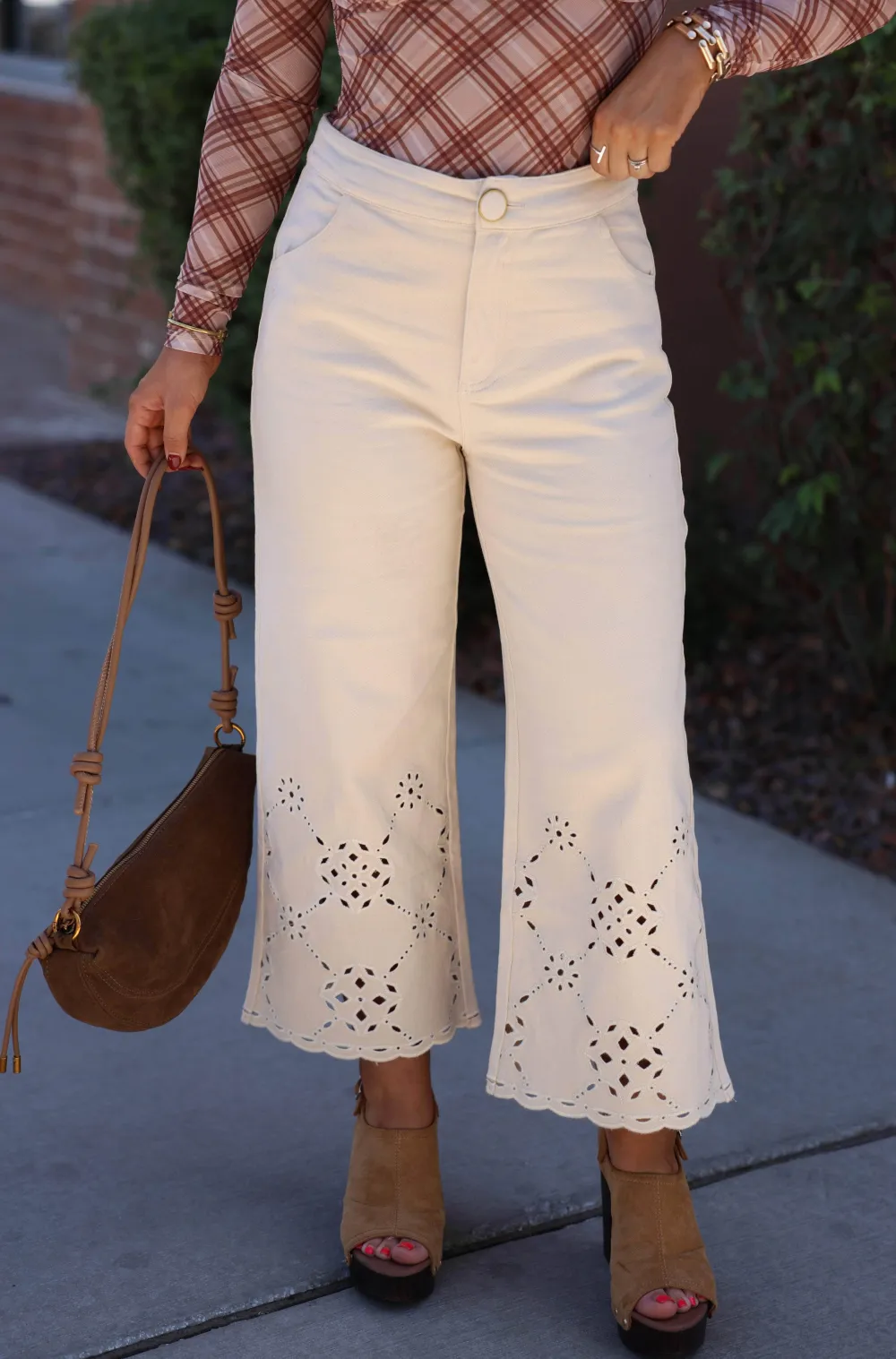 Women's Eyelet Pants