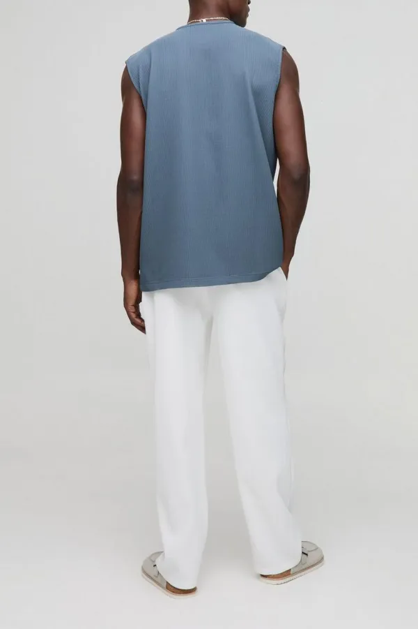 Casual Style Elasticated Relaxed Fit Pleated Pintuck Trousers Daily White