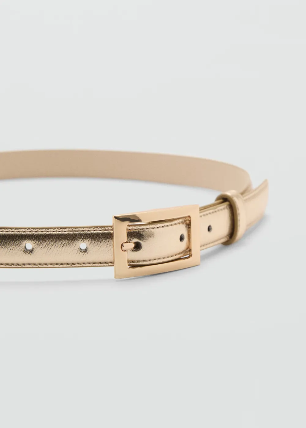 Metallic Square Buckle Belt