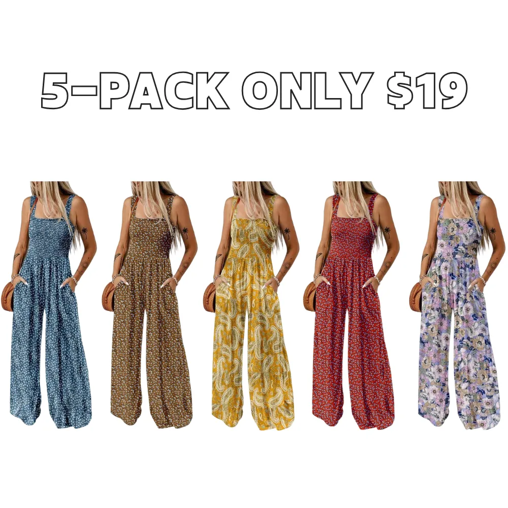 Women's Casual Loose Overalls Jumpsuits