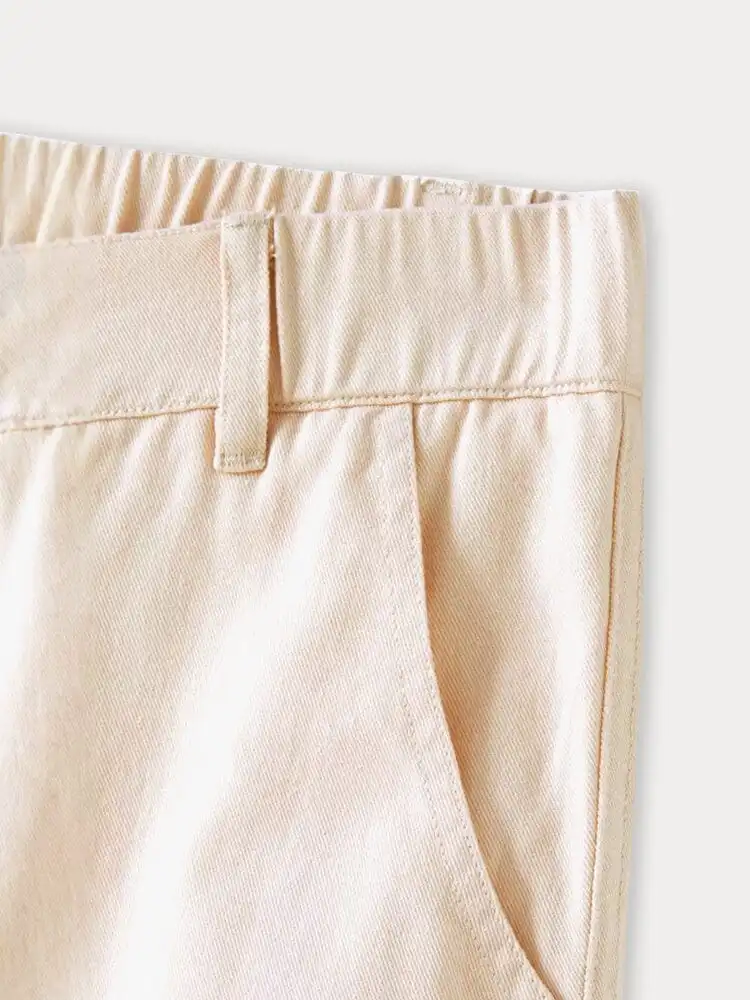Cotton Straight Leg Cargo Pants