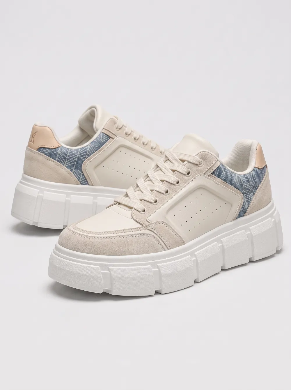 Men's Casual Geometric Pattern Printed Platform Sneakers