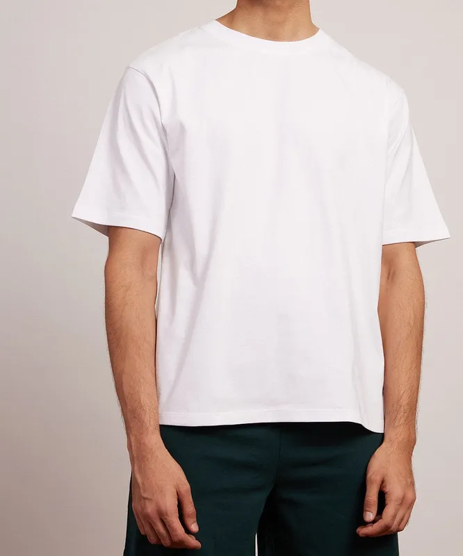 White Oversized Cotton Crew Neck T-Shirt