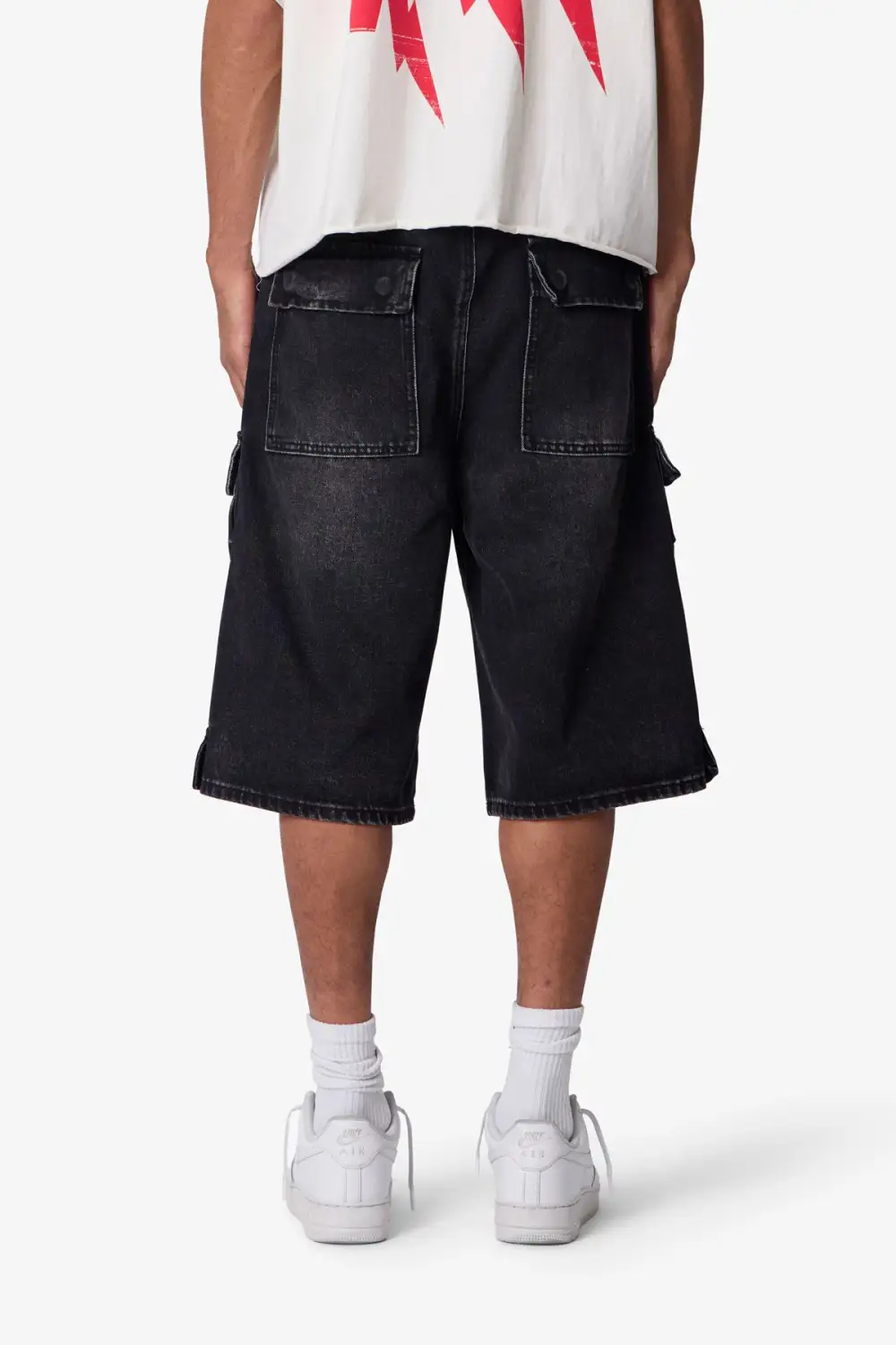 Utility Cargo Denim Shorts