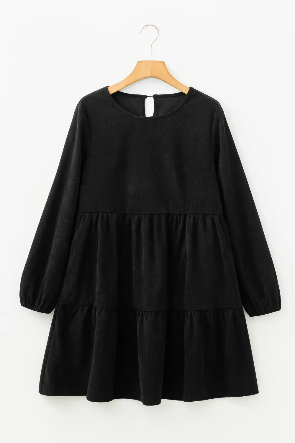 Tiered Lantern Sleeve Mini Dress