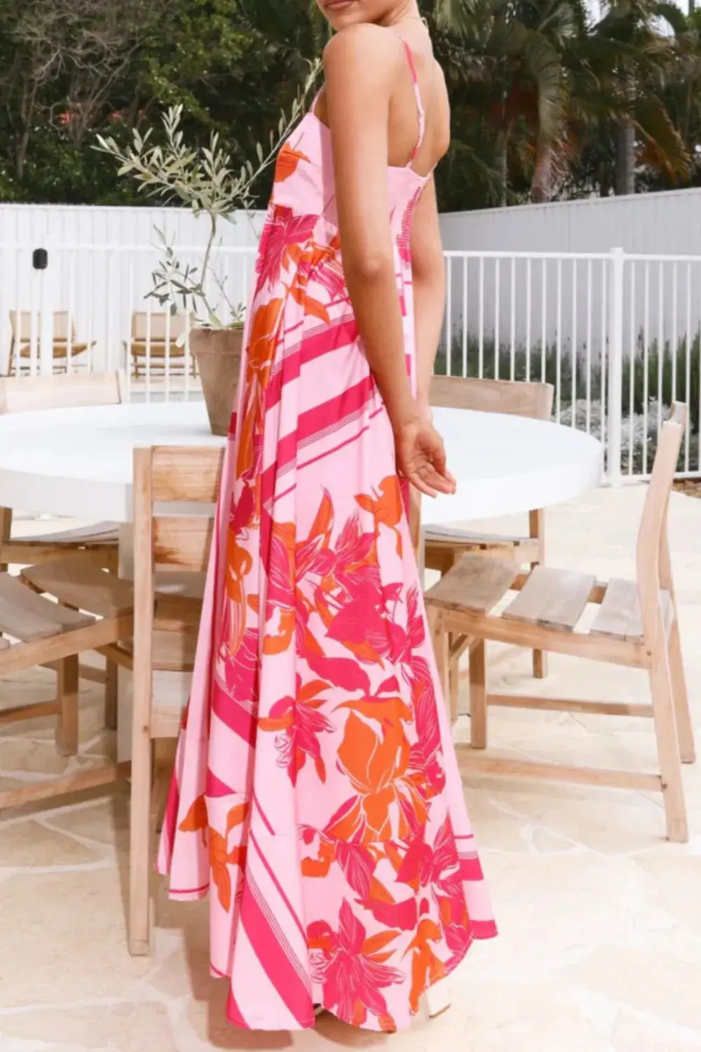 Printed Square Neck Maxi Dress
