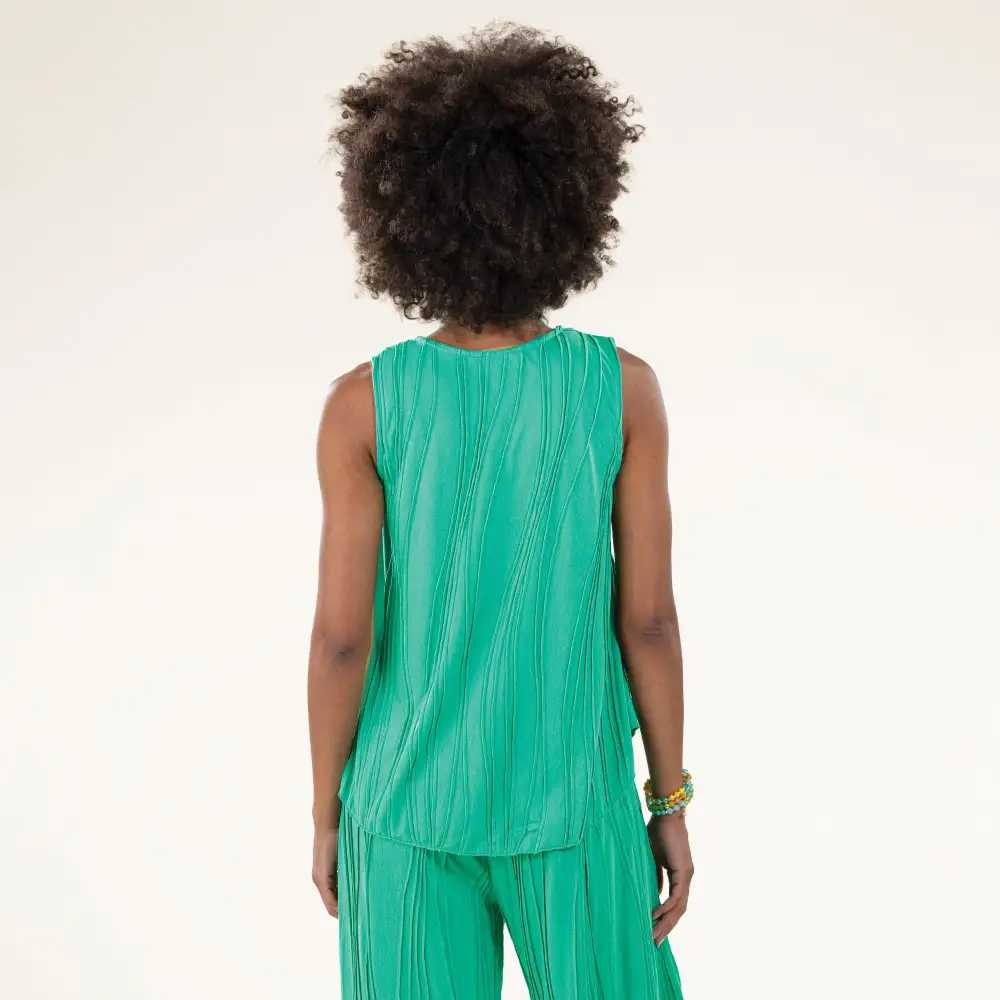Waves Stitched Sleeveless Tank