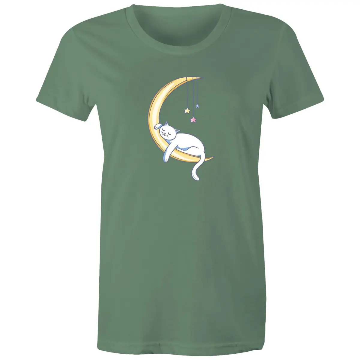 Cat Sleeping on Moon T-Shirt