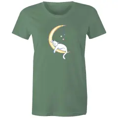 Cat Sleeping on Moon T-Shirt