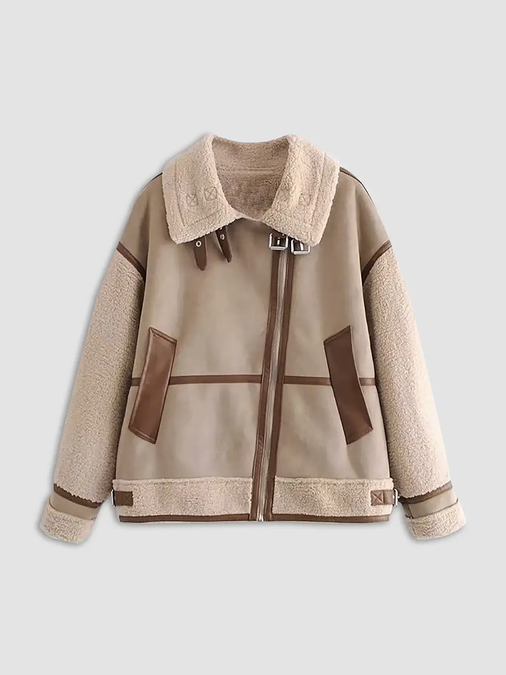 Snow Wind Shearling Leather Jacket