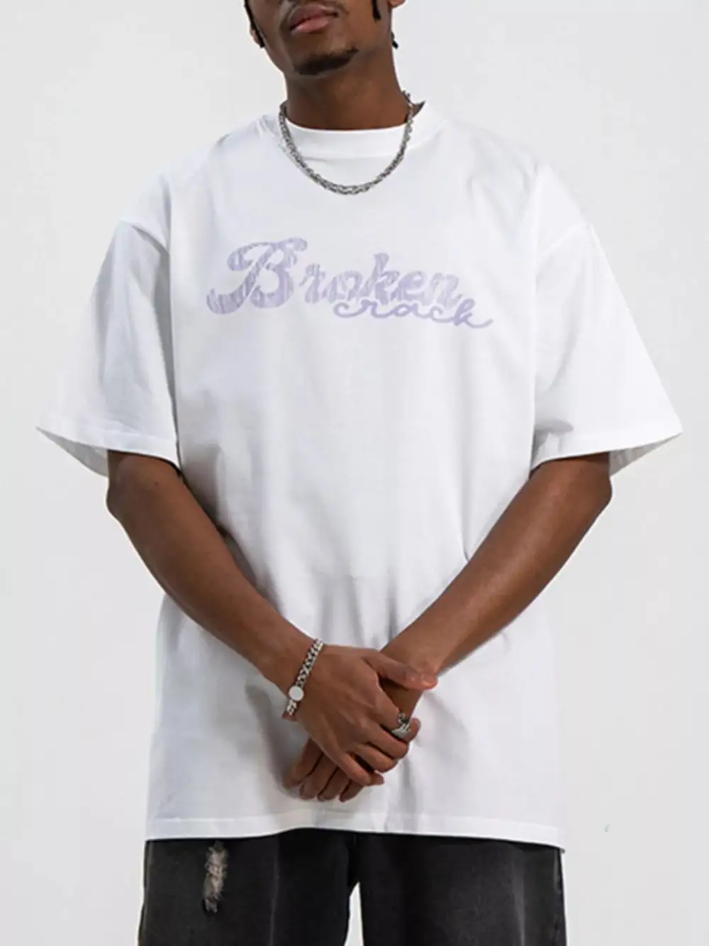 Cotton Round Neck Oversized Graphic T-Shirt