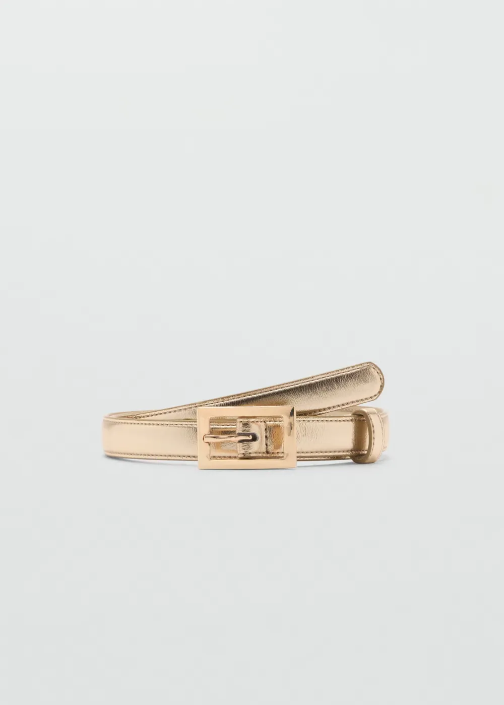 Metallic Square Buckle Belt