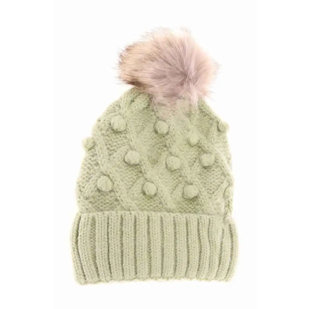 Polished Knit Pom Beanie
