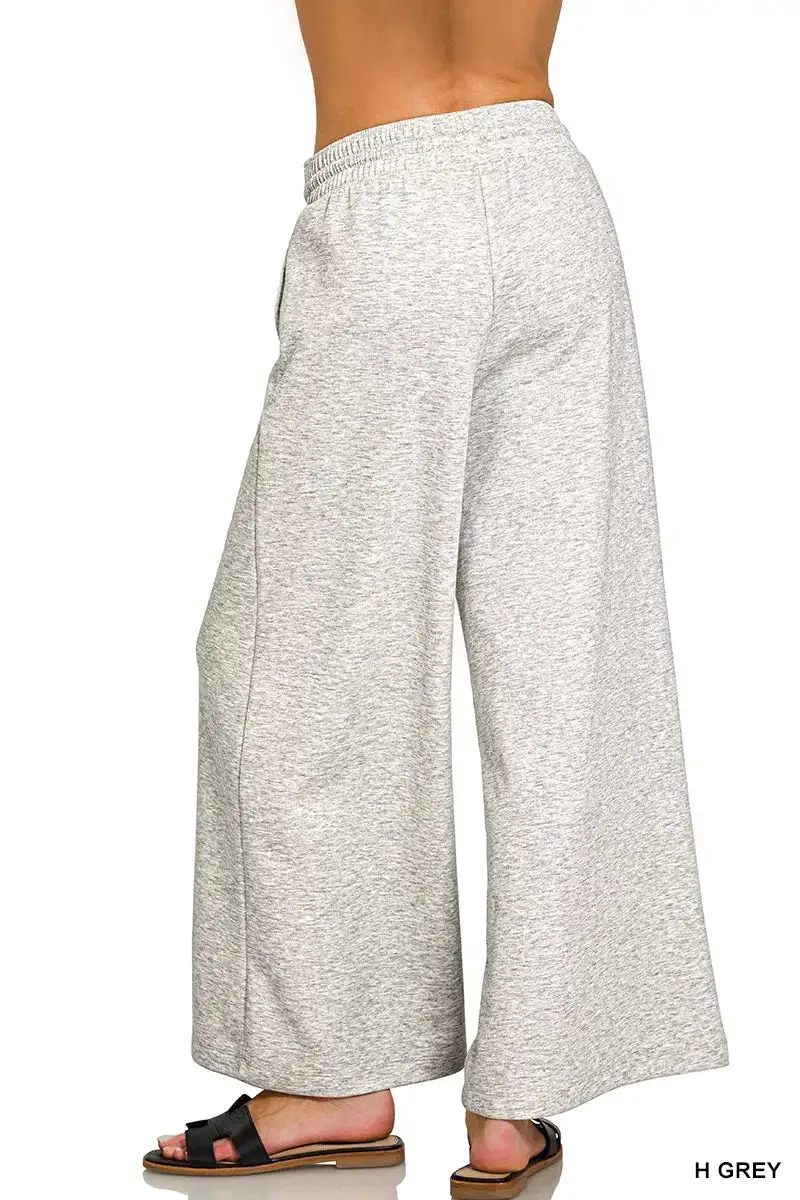 Scuba Drawstring Wide Leg Pants