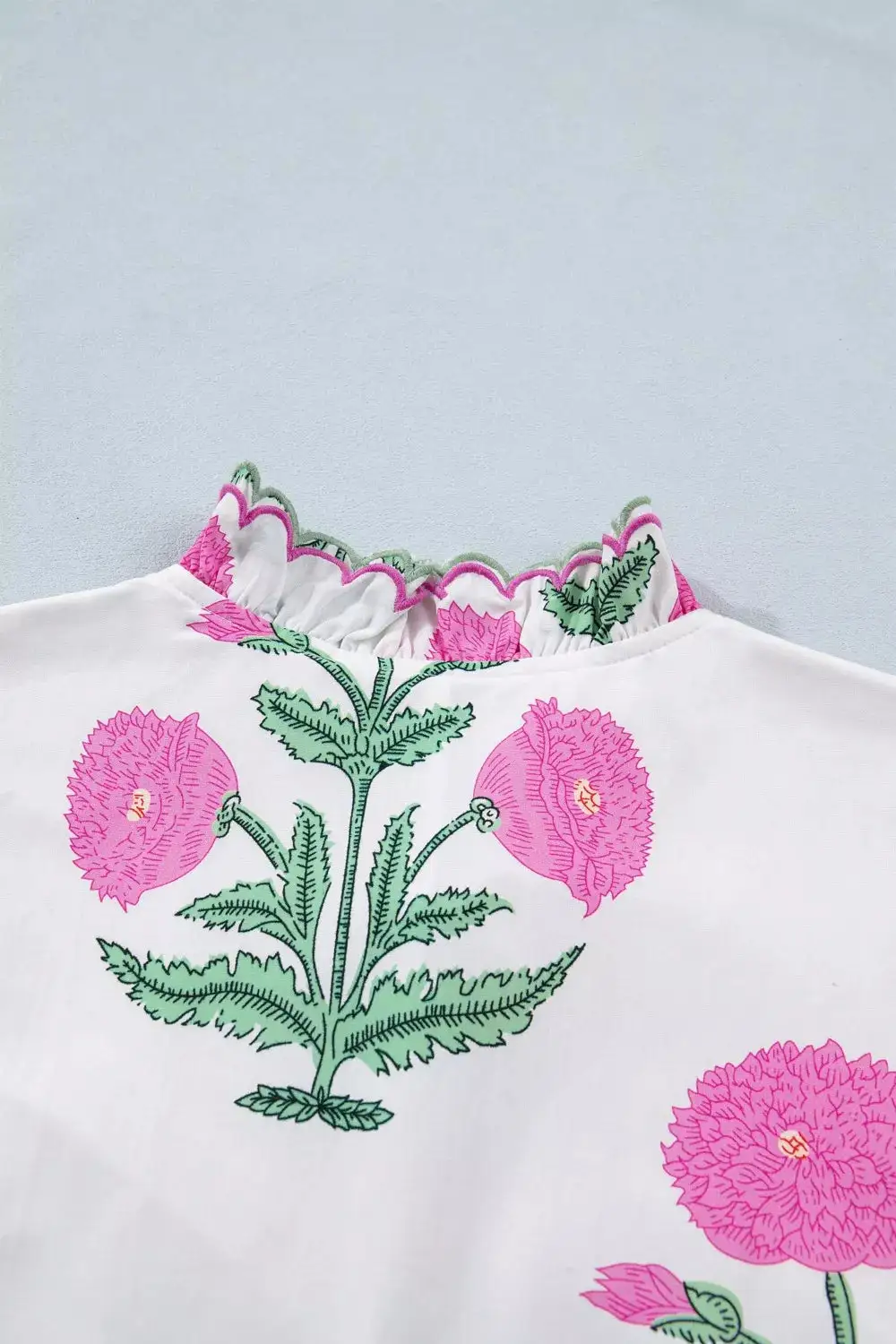 Floral Printed Ruffle Mini Dress