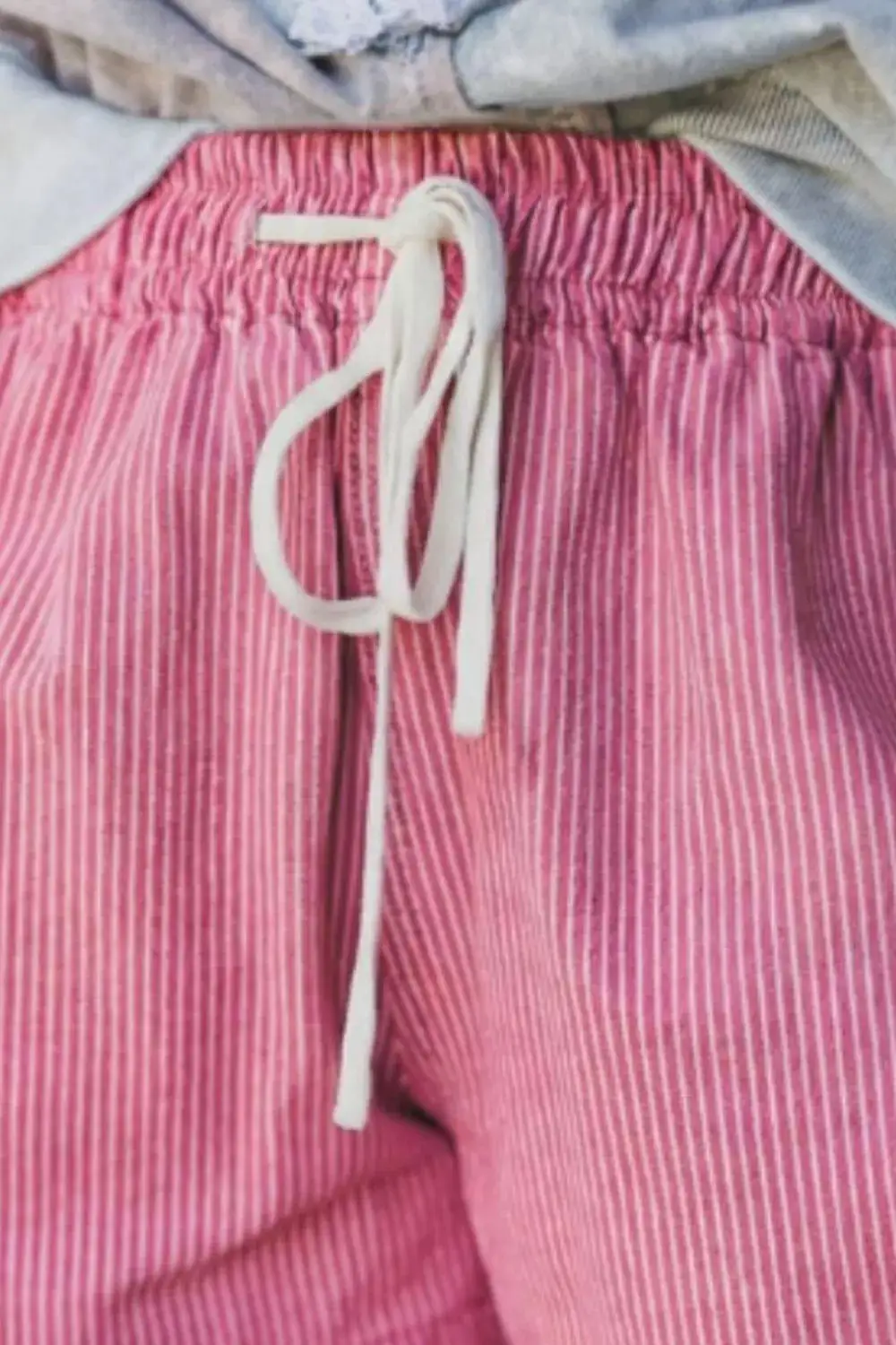 Striped Elastic Waist Casual Casual Shorts