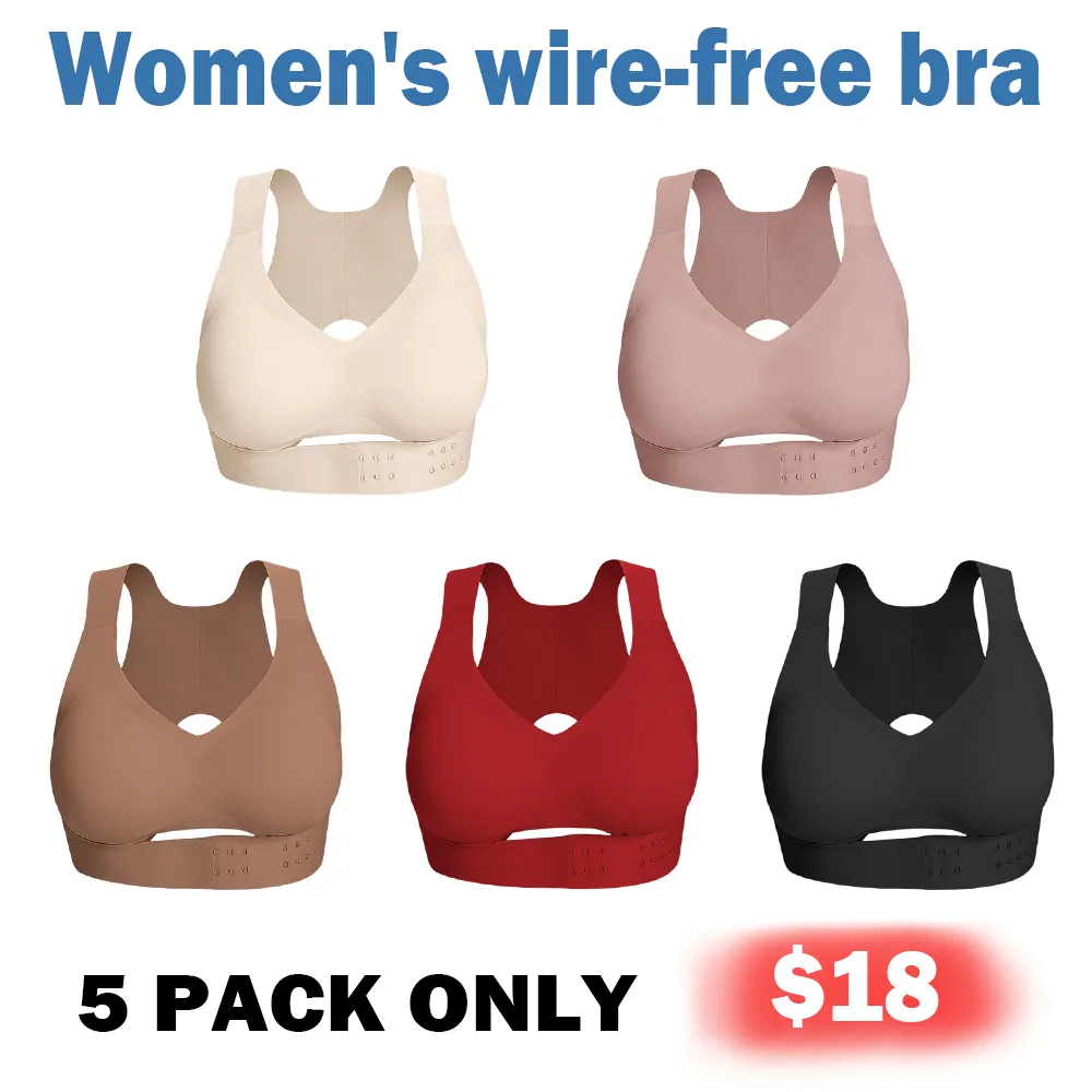 🔥Women's Beige Wireless Bra-🔥9-Pack - All Colors Included