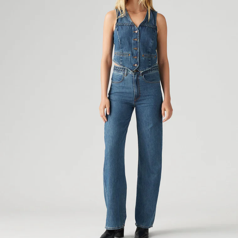 Women's Structured Wide Leg Jeans