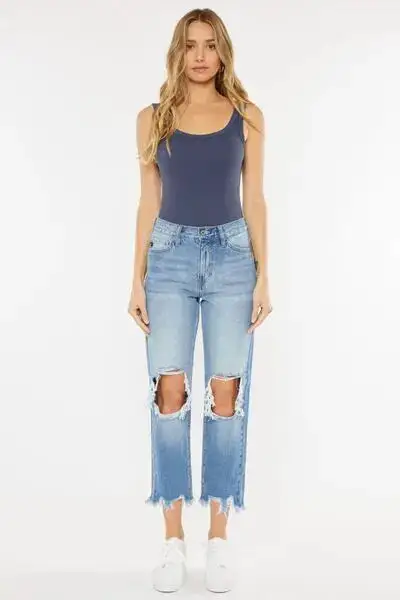 Natural Drape Ruched Denim Jeans