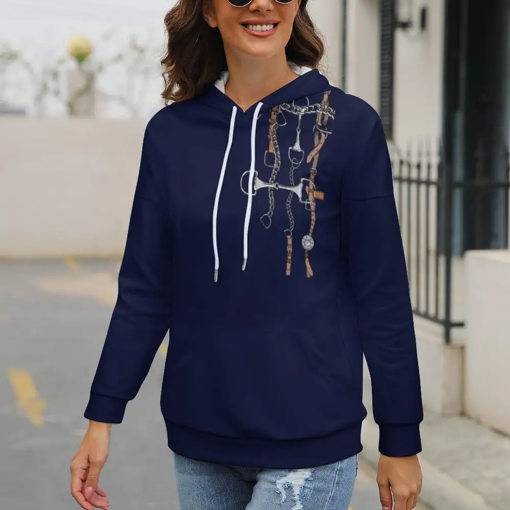 Women's Riding Style Print Long Sleeve Casual Shirt