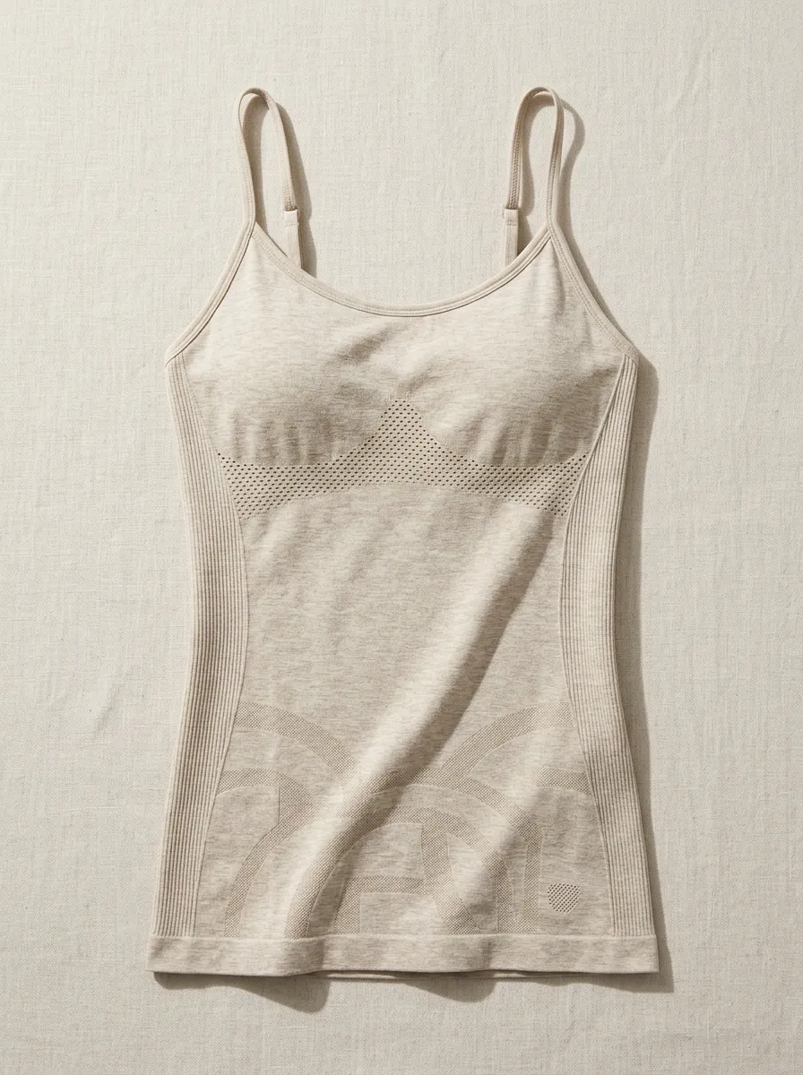Women's Fitness Yoga Seamless Mesh Patterned Tank Top