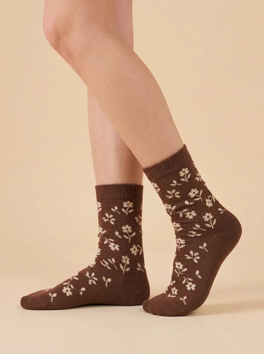 Classic Style Floral Casual Socks