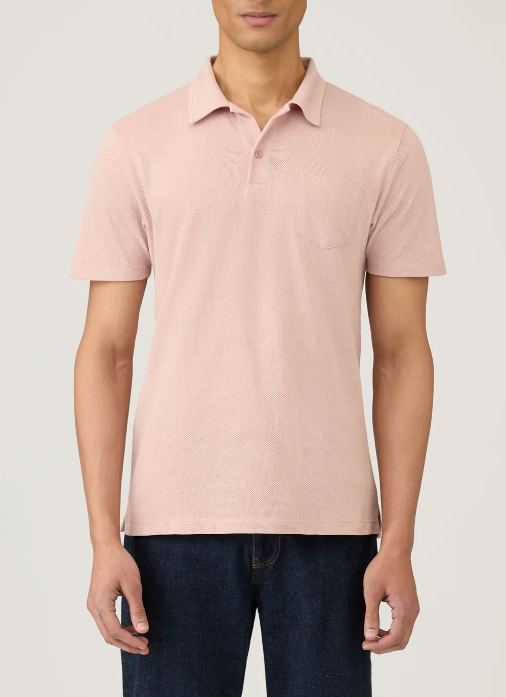 Minimal Everyday Slim Fit Mesh Cotton Short Sleeve Polo Shirt