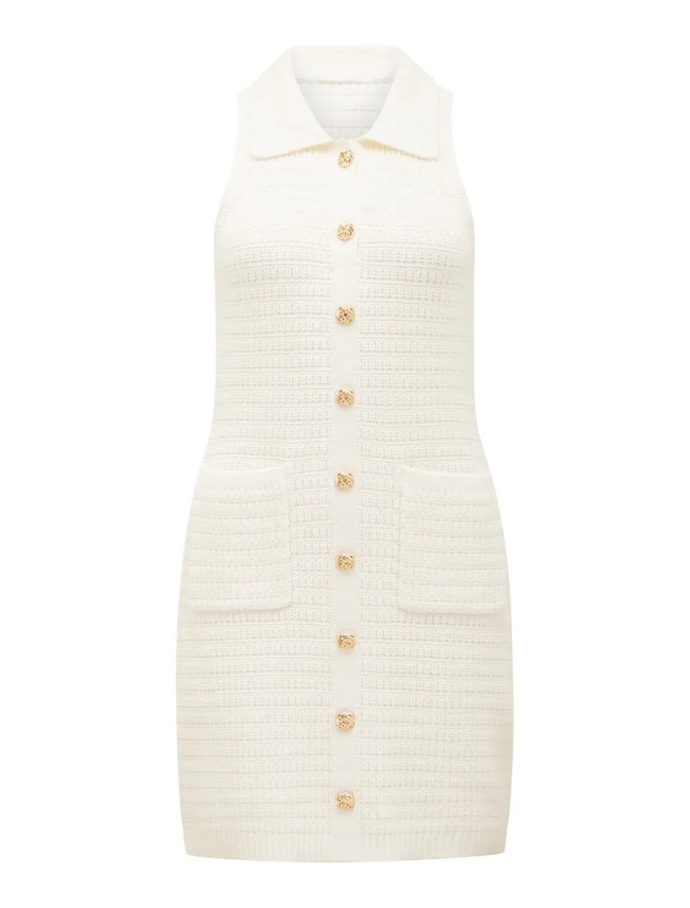 V-neck Knit Mini Dress