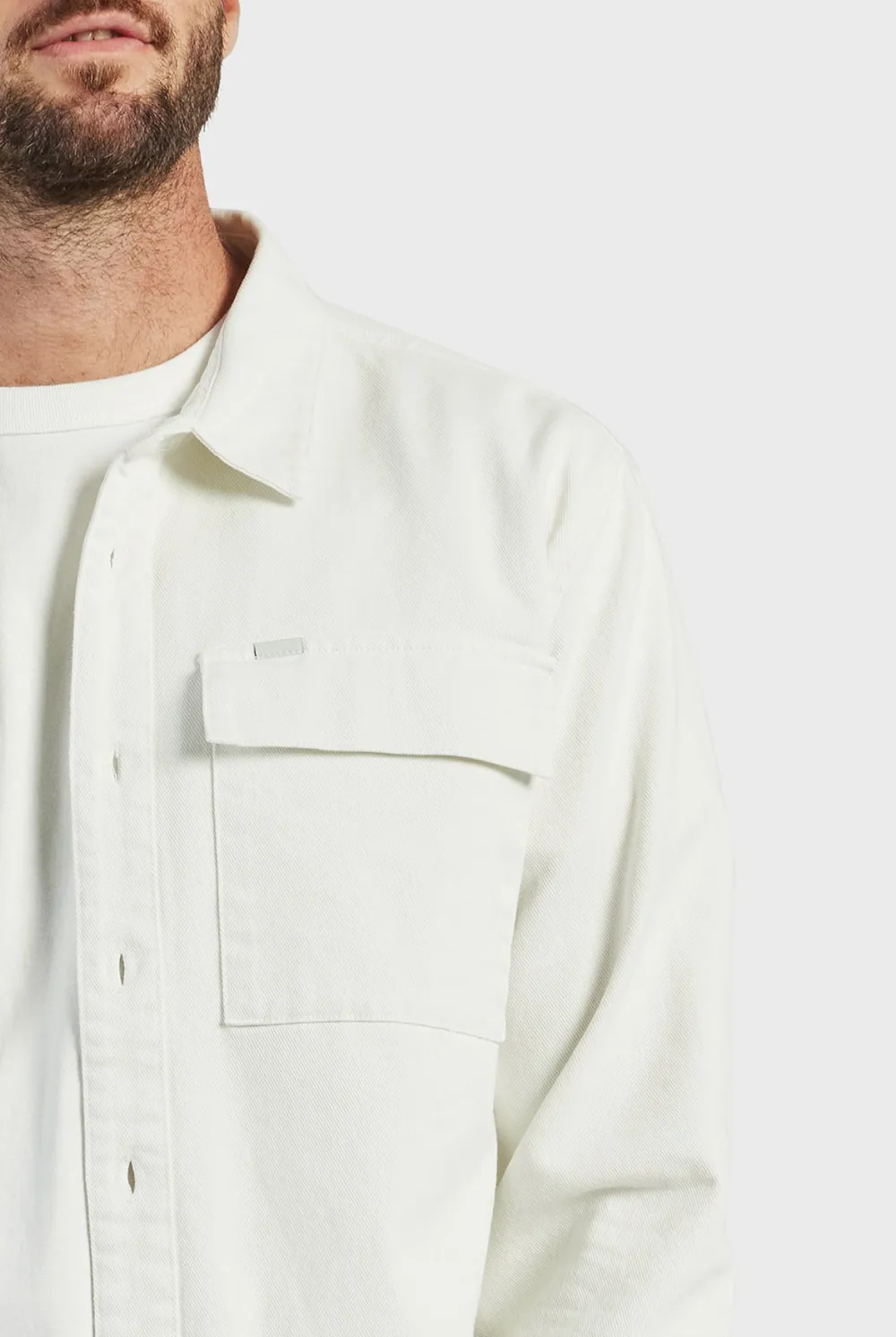 Essential Denim-like Shirt Jacket