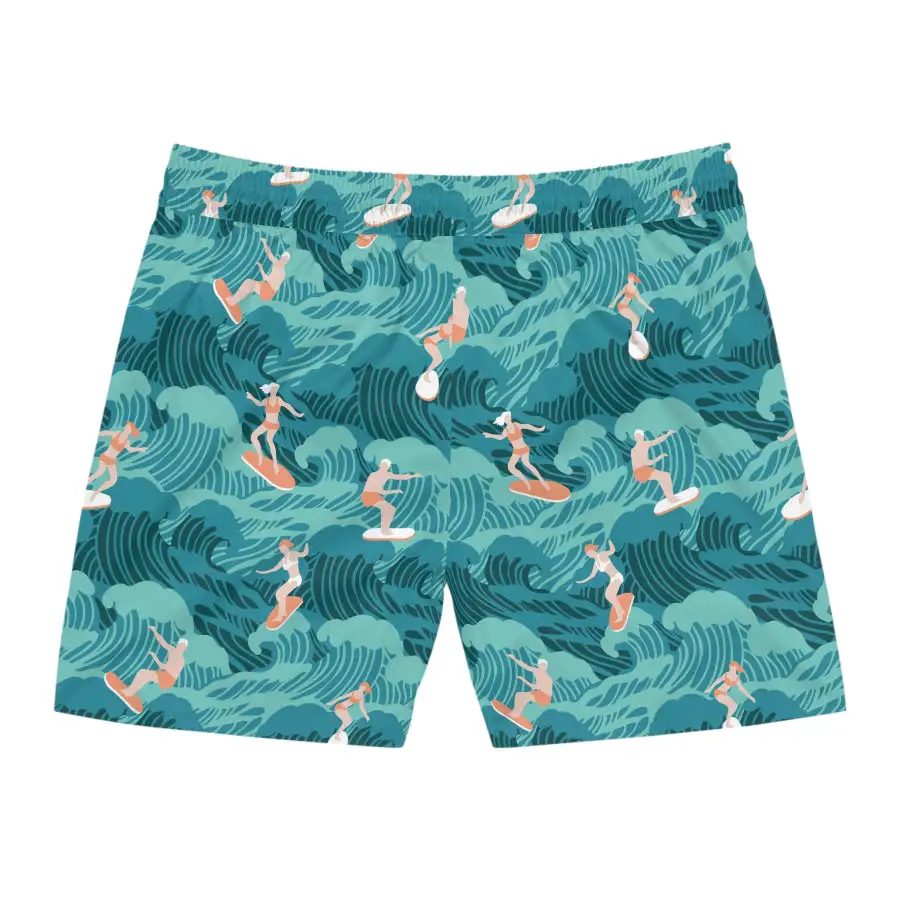 Preorder Custom Design Men's Mid-length Swim Shorts - Aussie Surf