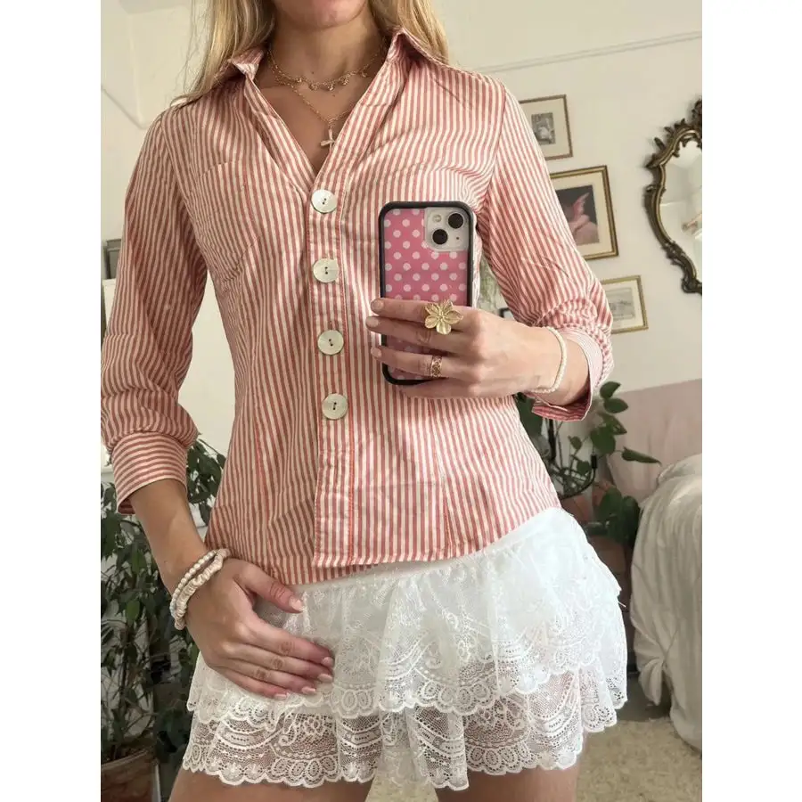 Collared Neck Button Down Shirt
