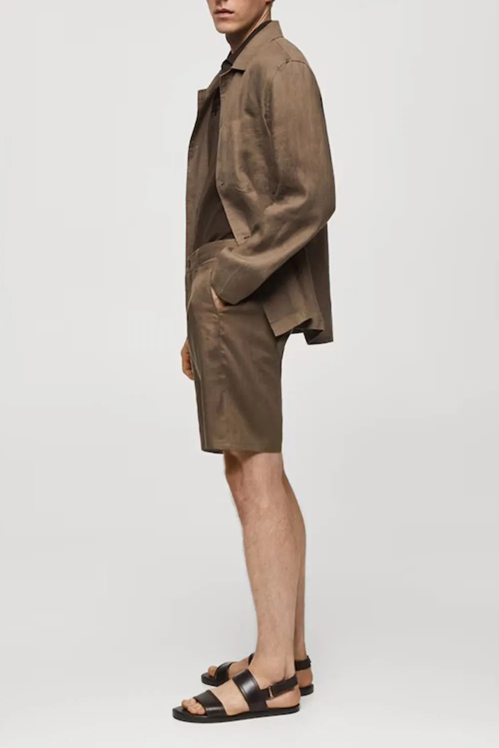 Slim-Fit 100% Linen Shorts