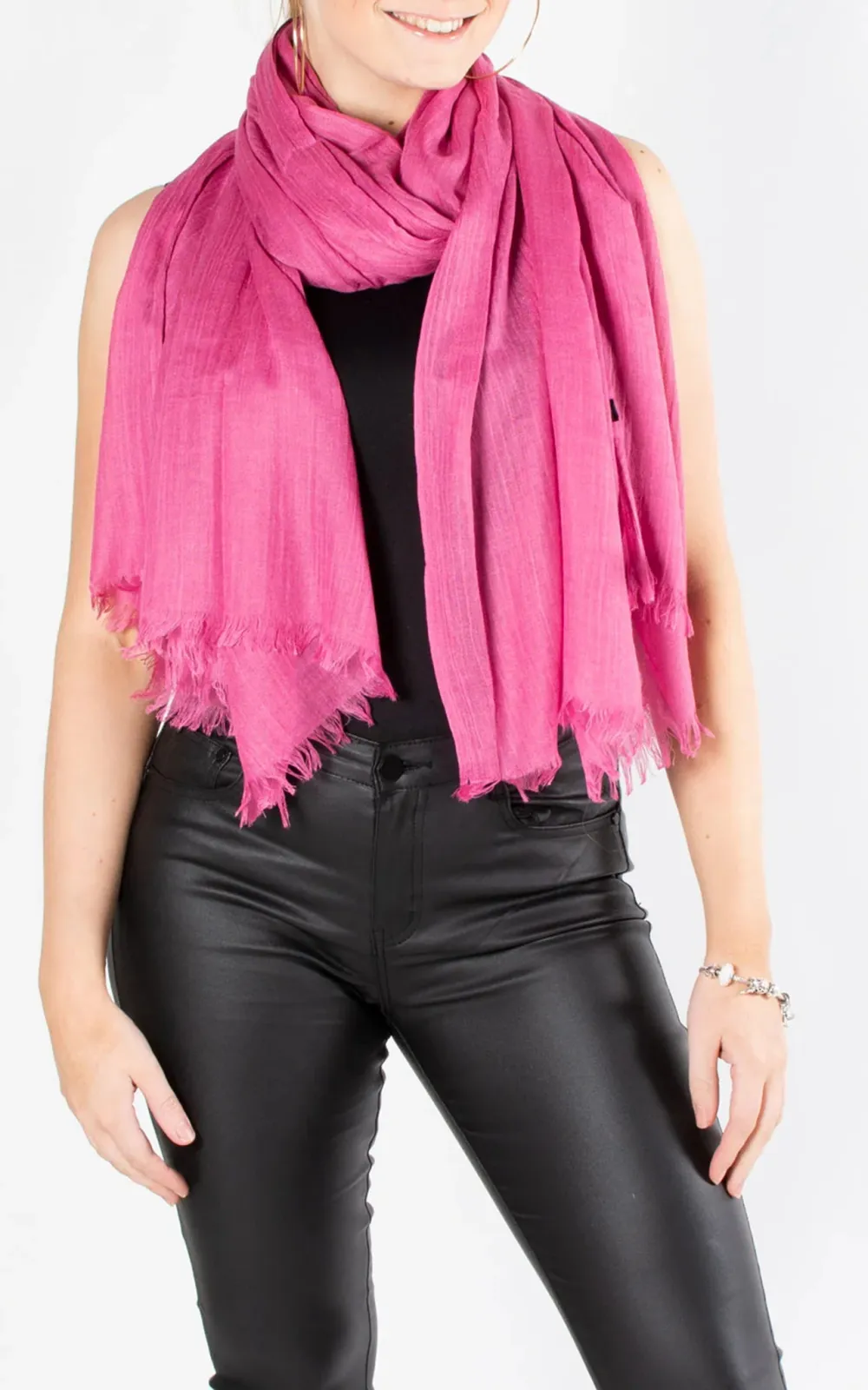 Versatile And Practical Solid Color Cotton Scarf