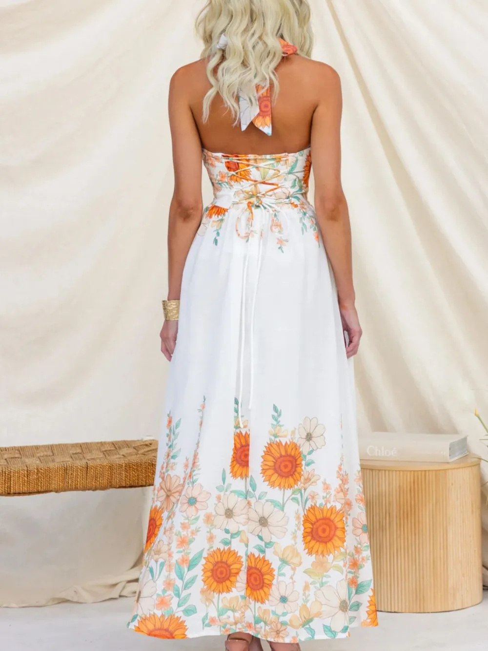 Finish Floral Printed Maxi Dress