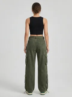 Signature Multi Pocket Detail Women's Multi Pocket Cargo Pants