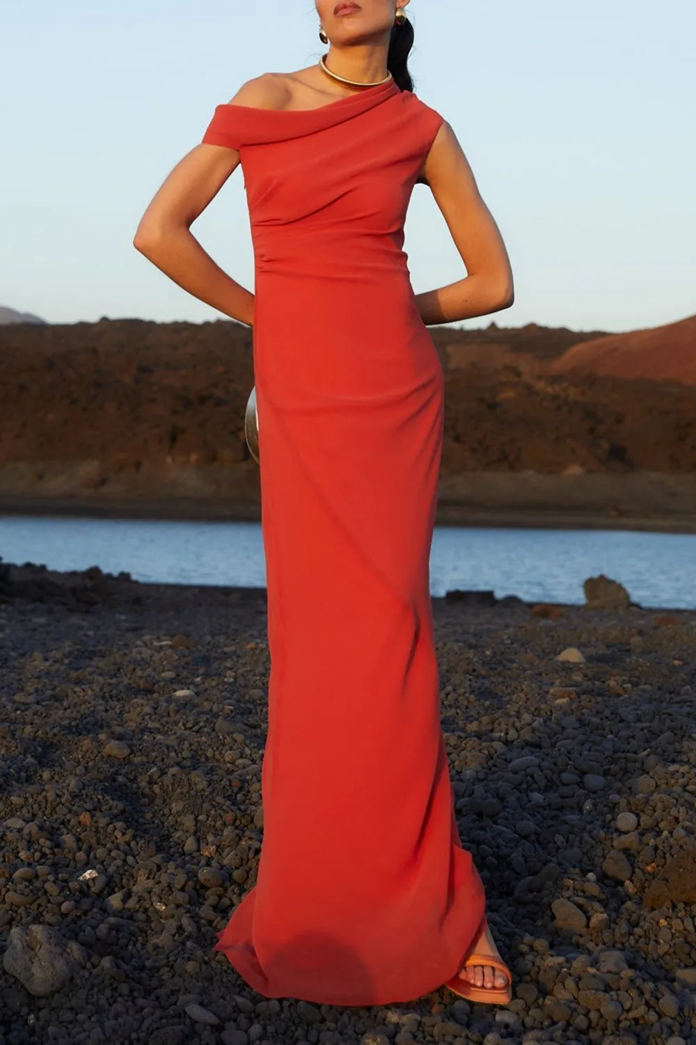 Women's off-shoulder Slim Fit Marguerite Dress