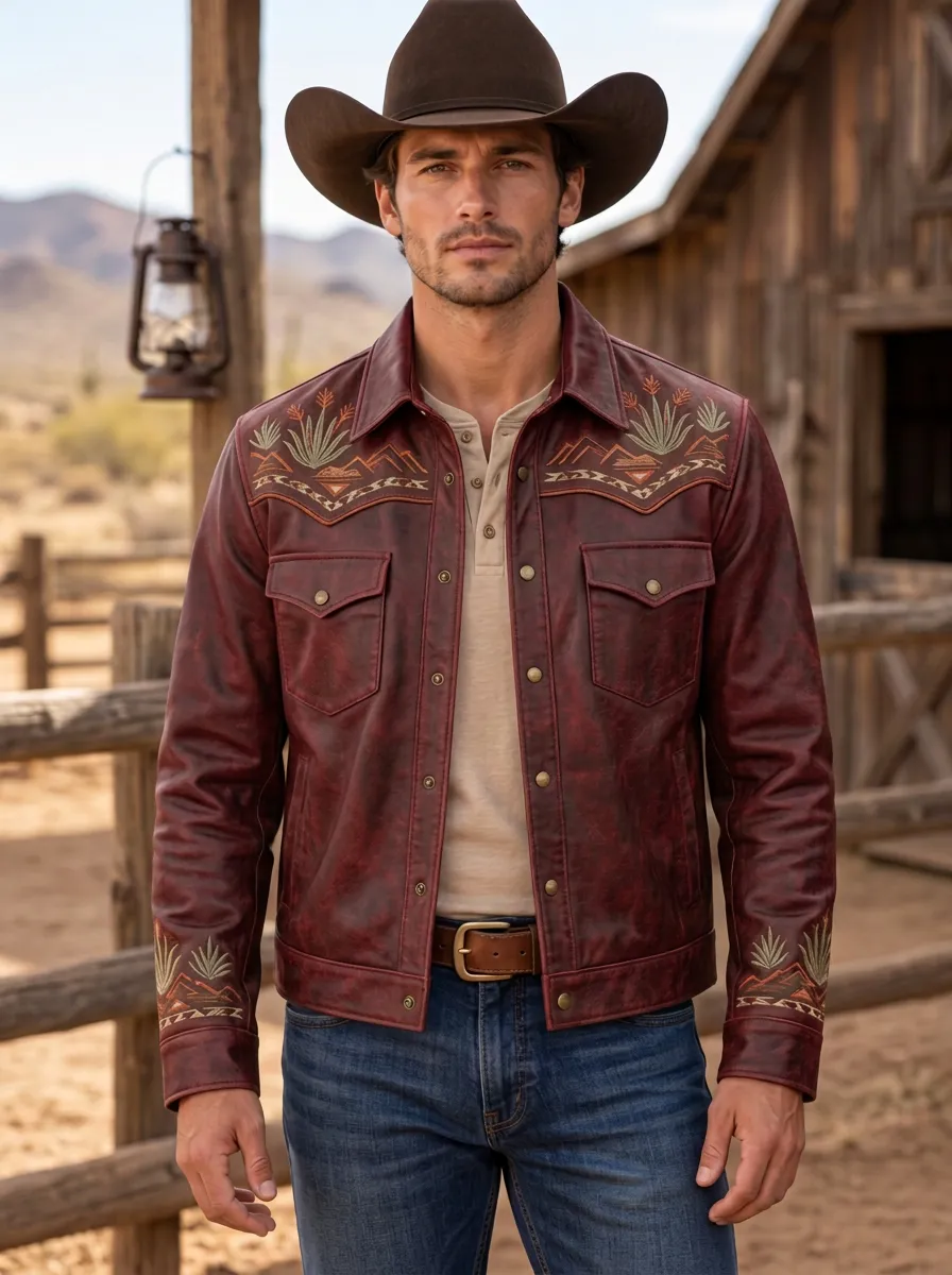 Men's Classic Western Cowboy Desert Mountain Jacket