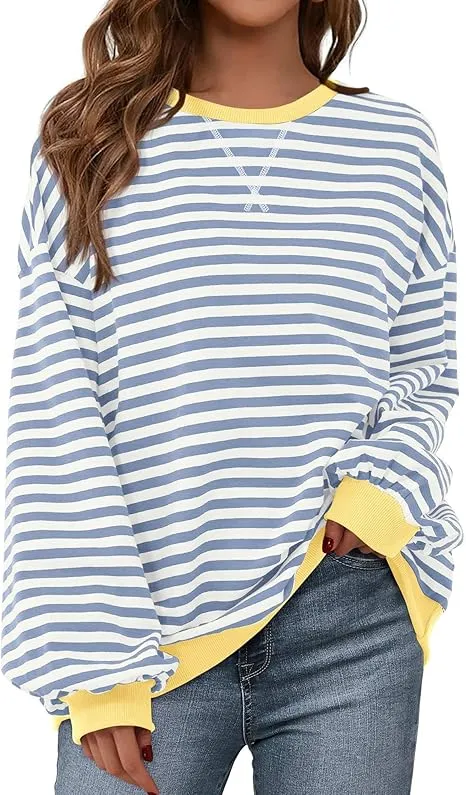 ✨ Women’s Striped Hoodie Sweatshirt – Cozy, Cute & Fall-Ready