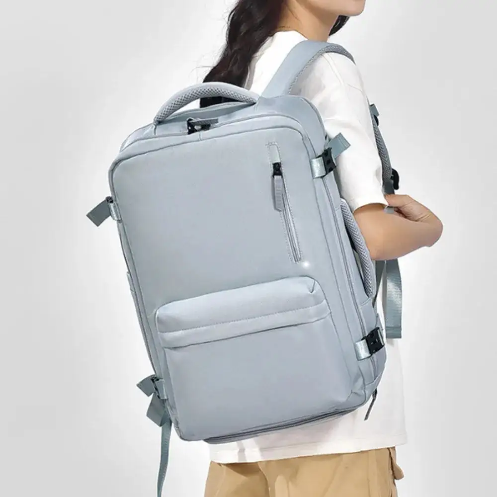 Side Pocket Woven Handle Backpack