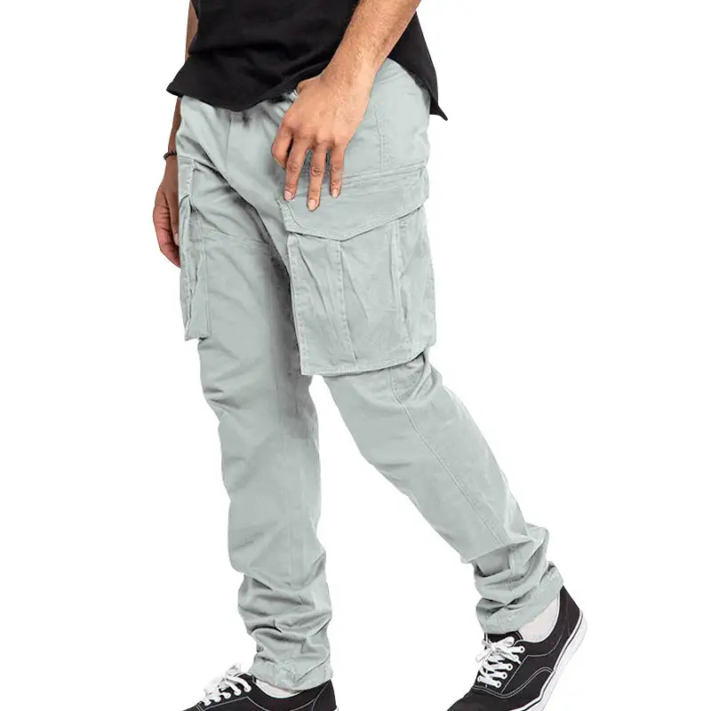 Men's Utilitarian Cargo Pants Pockets Leg