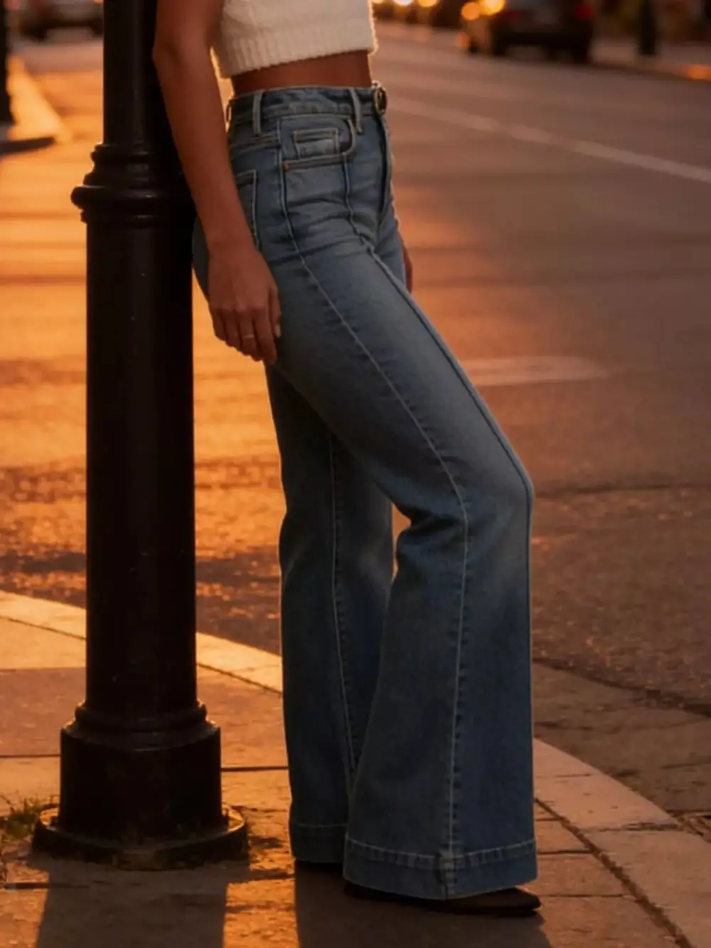Everyday High Waist Flare Leg Denim Jeans