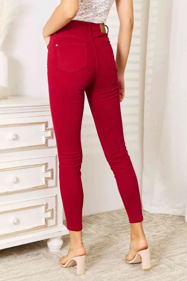Utility High Waist Skinny Denim Jeans