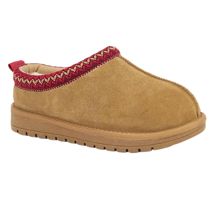 Women's leather outdoor suede slippers, mini heightening boots, short boots with soft fur lining